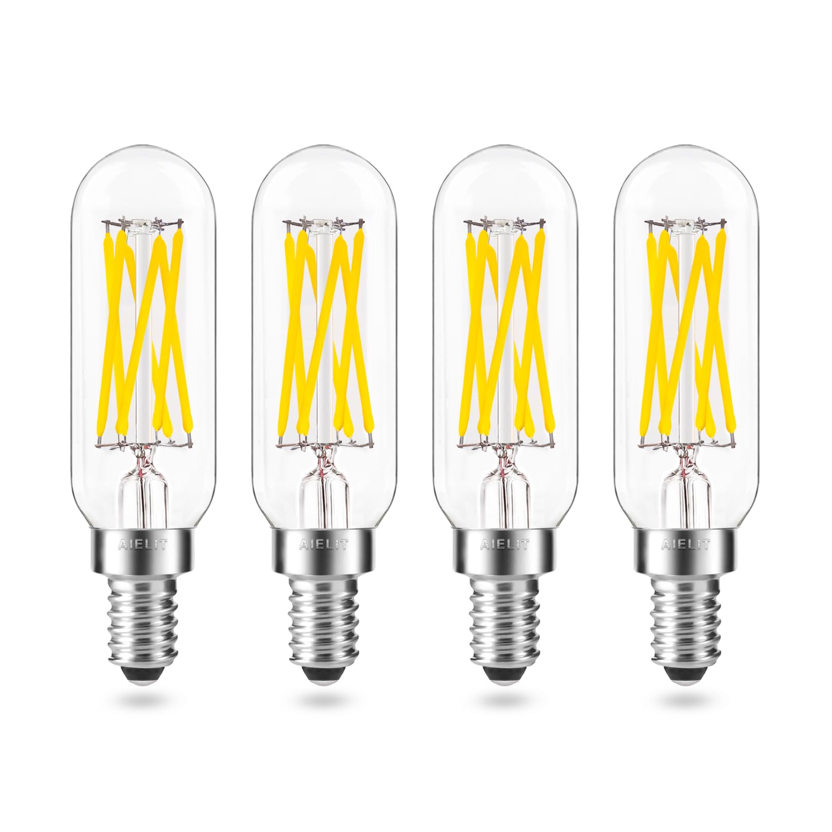 Aielit T8 Dimmable (0-100%) Filament Led Clear Light Bulb, 60W Equivalent Bright White 5000K, 6-Watt Tubular Led Bulb For Chande