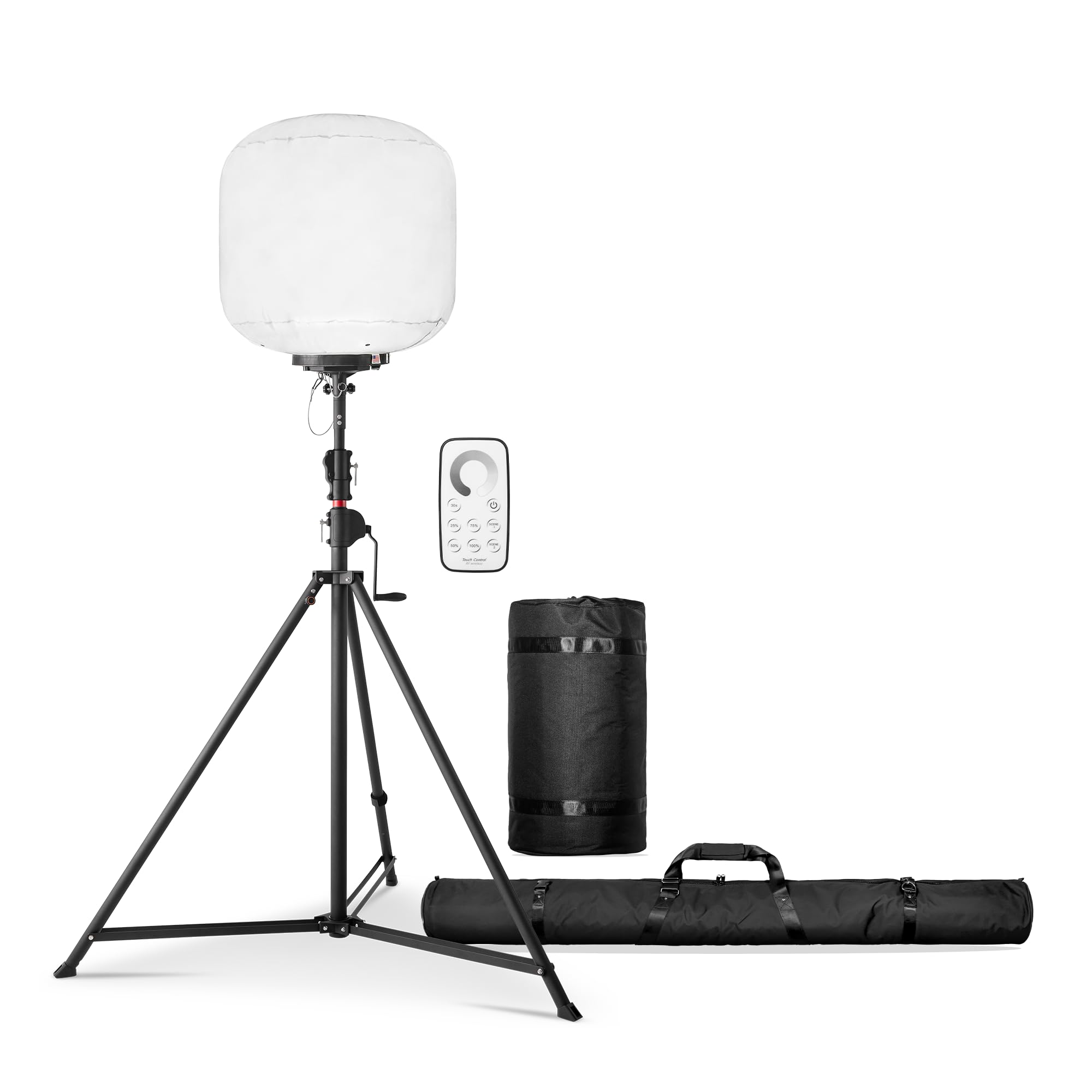 E-Z UP SKYFUZE 700W LED Balloon Light and Tripod with Over 61,000 Sqft of 360-Degree Illumination, 102,000 Lumens