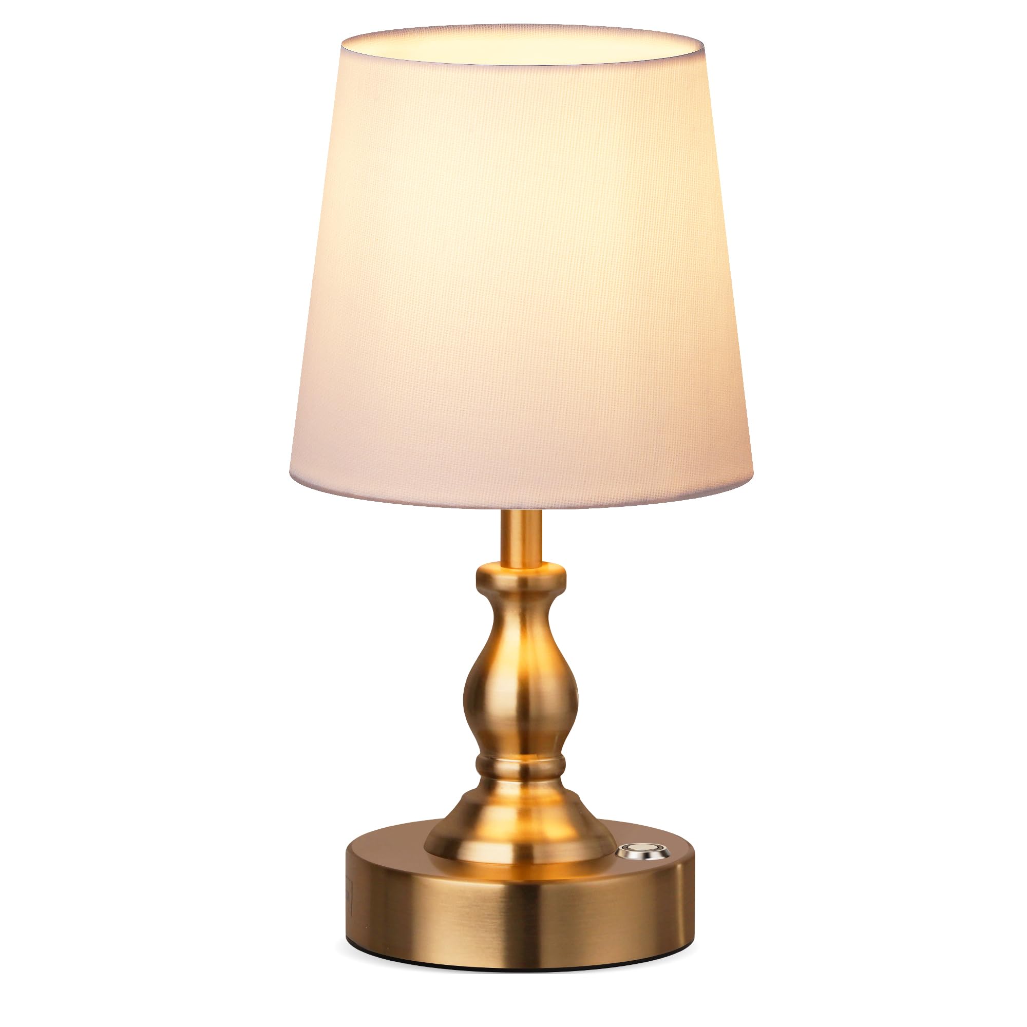 PARTPHONER Mini Cordless LED Table Lamp, 5200mAh Rechargeable Battery Operated Lamp, 3-Level Brightness, Touch Dimmable Desk Lam