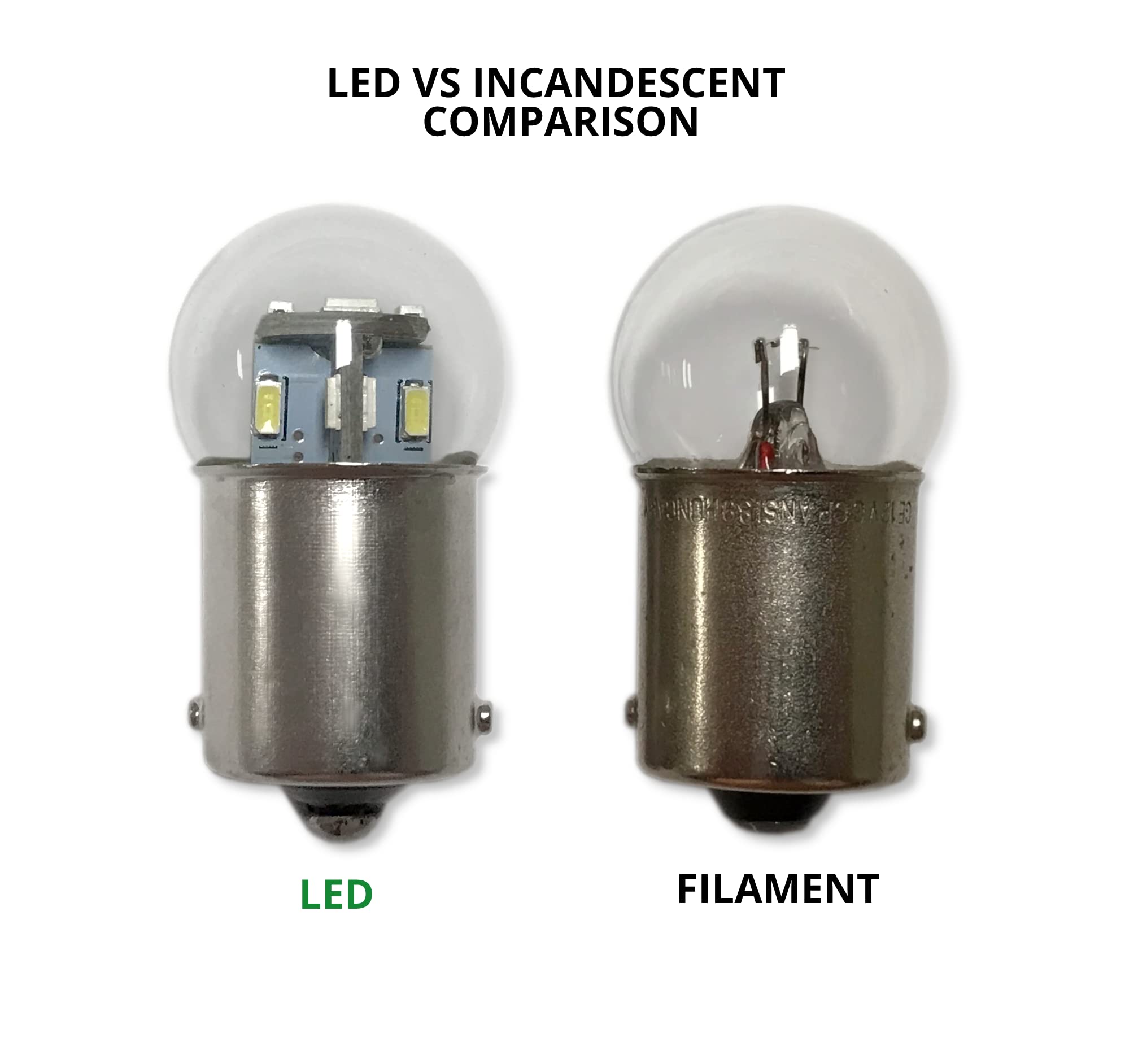 Aero-Lites Miniature LED Bulb Replacement, 12/28V AC/DC, BA15S Base, Model AL-89, 1-Pack Green