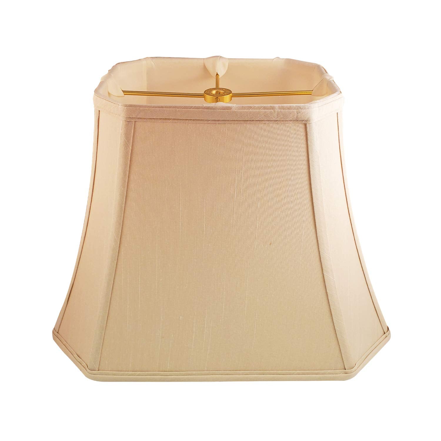 Royal Designs Rectangle Cut Corner Lamp Shade - Beige - (7 x 10) x (12.25 x 18) x 13.25 - Model BSO-710-18BG