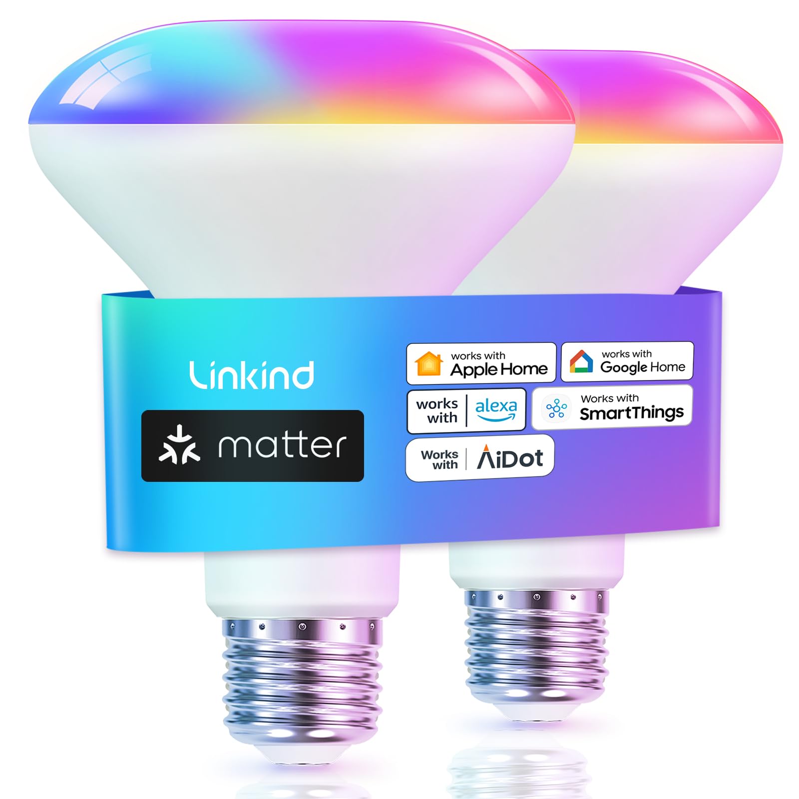 Linkind G25 Globe Smart Edison Bulbs, 2700K-6500K Tunable and Dimmable WiFi Edison Bulbs, 8W(60W Equivalent) Vintage Light Bulbs