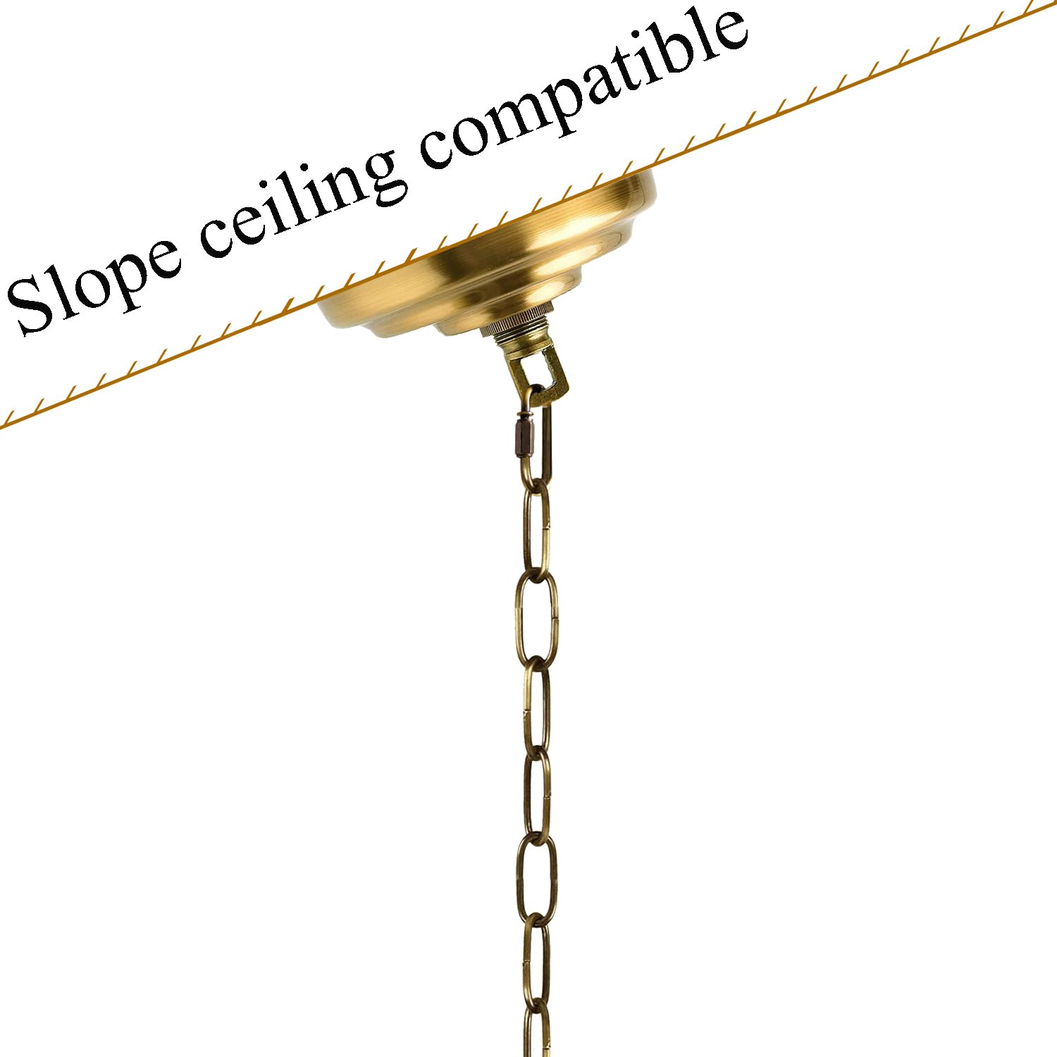 MAYOMAJO Light Canopy Kit with 6 Ft Chain, 5-5/16 Inch, Alloy Steel, Bronze, Model MY-221217