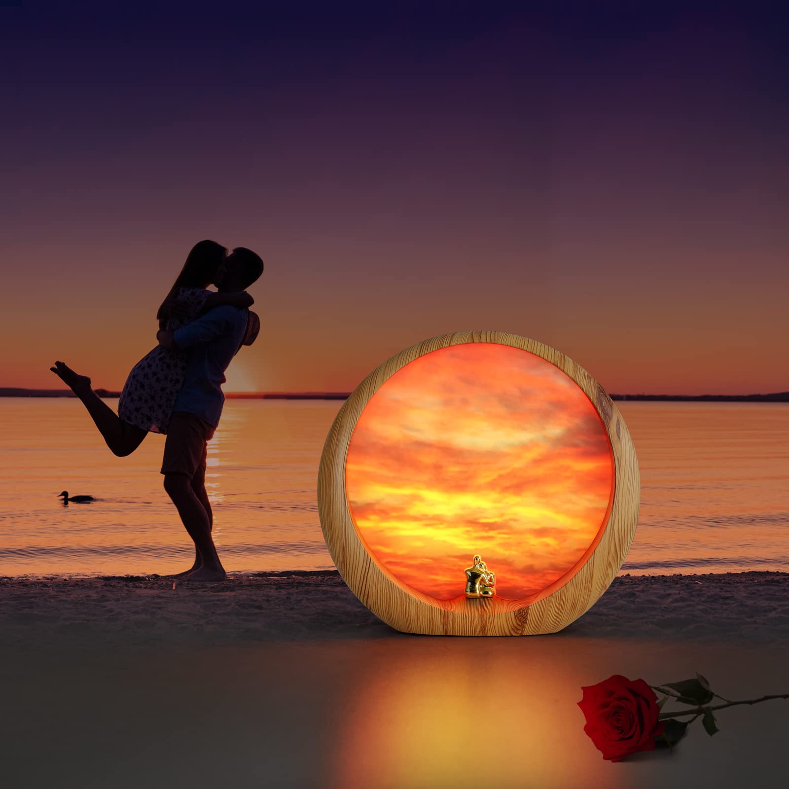 Mamre Sunset Glow Lamp - Anniversary & Wedding Gift, Centerpiece Table Decoration For Mom