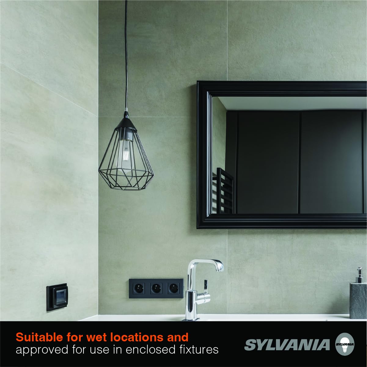 LEDVANCE Sylvania ST19 Clear LED Bulb, 13W, Dimmable, 1500 Lumens, 5000K Daylight, 2 Pack, Glass