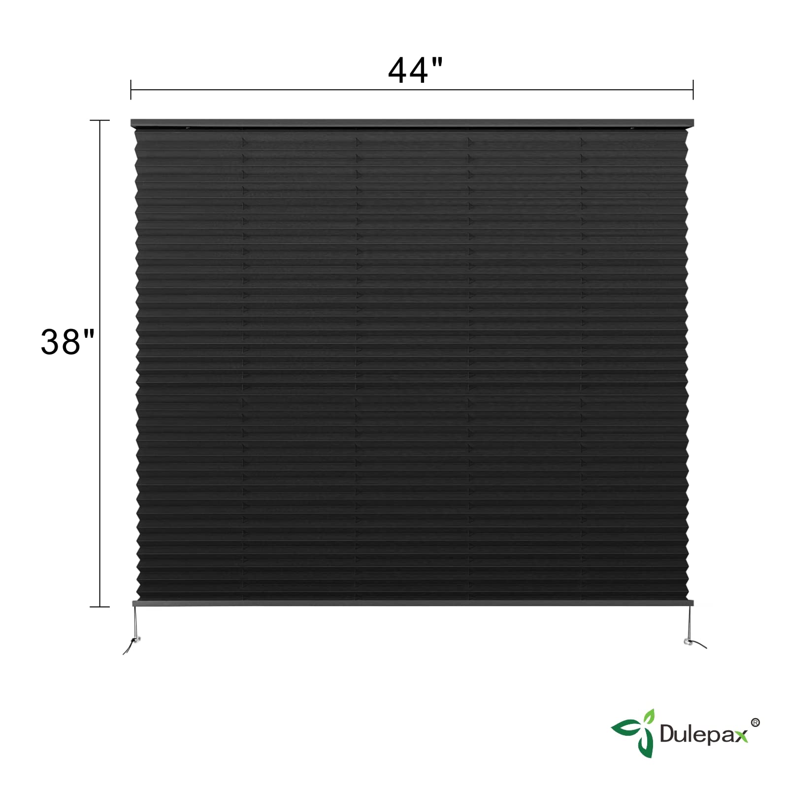 Dulepax Rv Blinds,Rv Pleated Shades,Rv Blinds Pleated Shades, 44'' W X 38'' L Black Rv Window Shades,Camper Blinds,Rv Window Bli