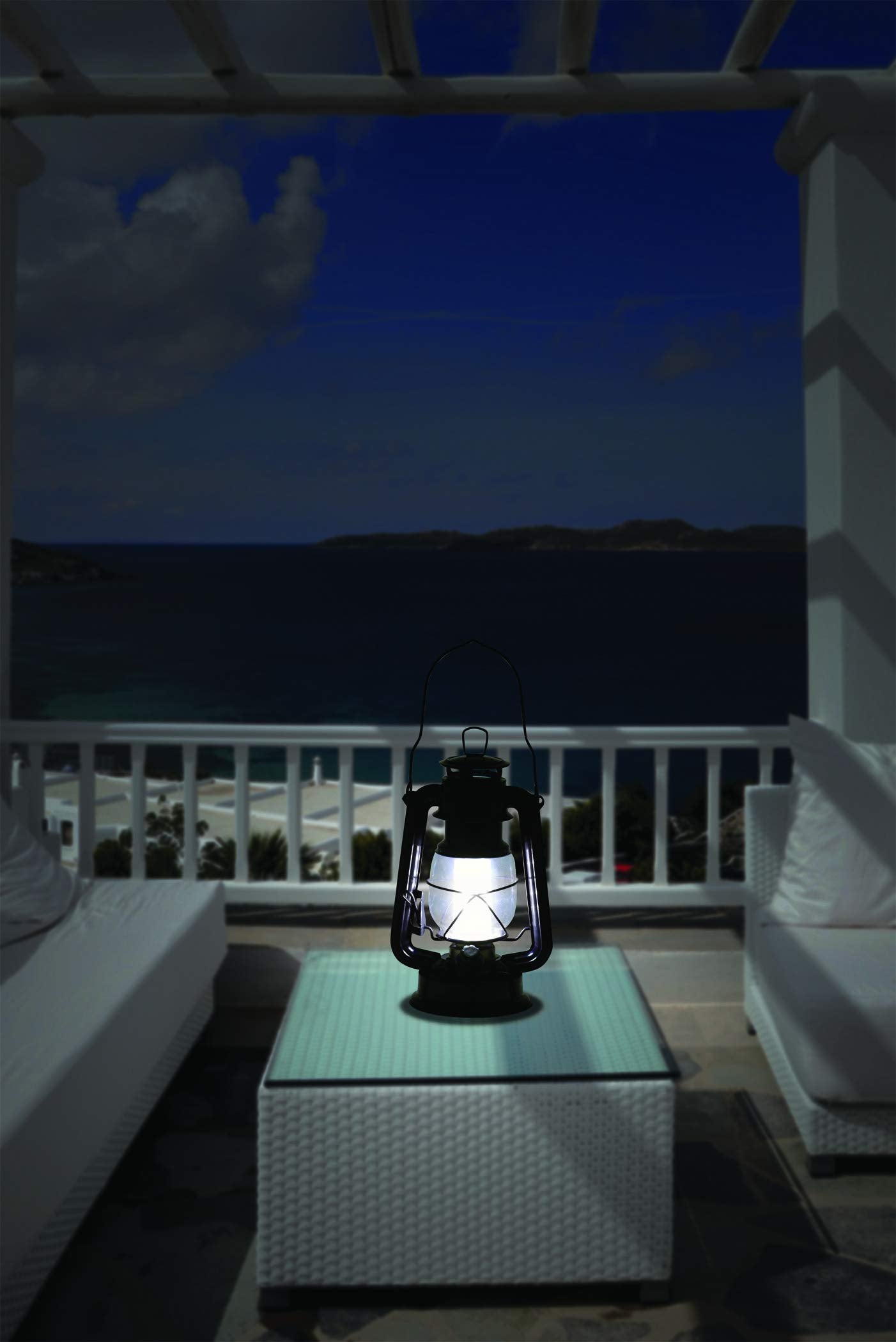 Northpoint 12-Led Lantern Vintage Style, Black, 10X6X6 (190495)