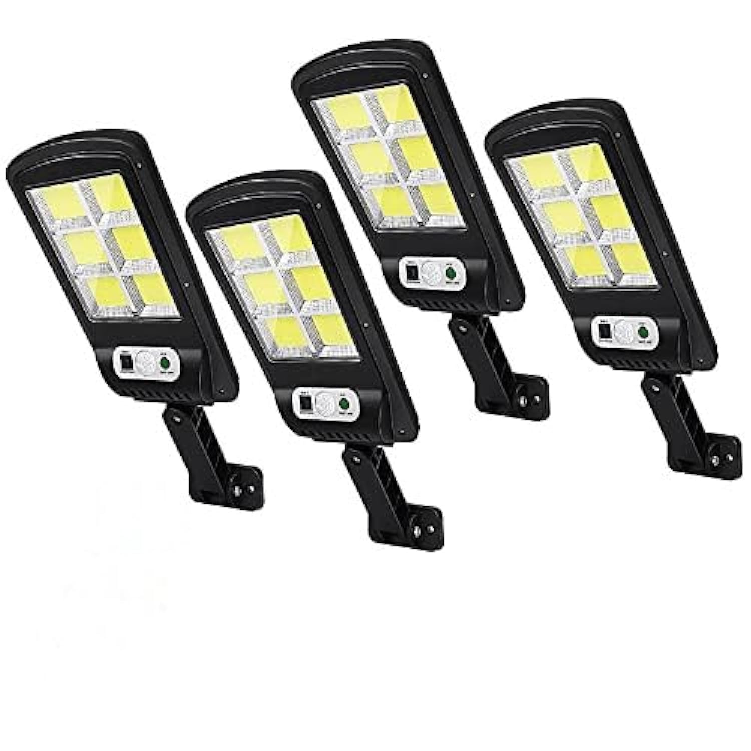 Wegitcs 4 Pack Led Solar Street Lights - Remote Control, Motion Sensor, Ip65 For Outdoor Security
