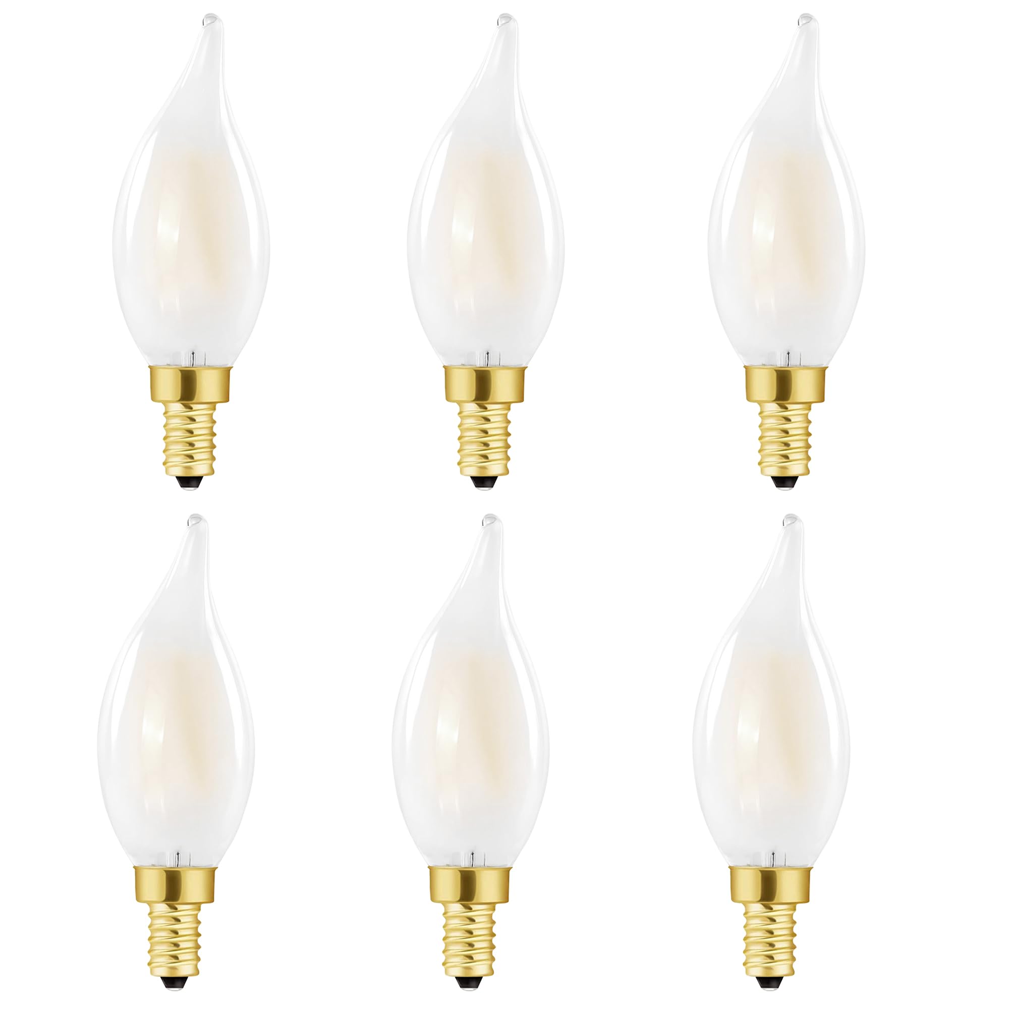 Homosum E12 Led Bulb 40 Watt, Frosted Candelabra Led Light Bulbs, Dimmable Chandelier Led Bulbs, Warm 2700K, 4W Equal 40W, Small