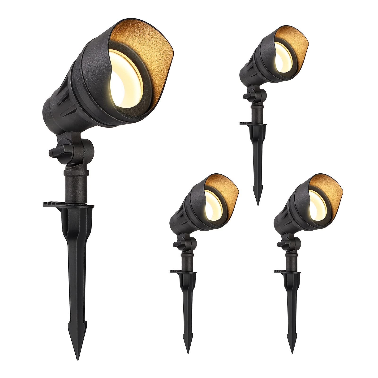 DEWENWILS LED Landscape Lights, 14W 540LM, 3000K, Aluminum, IP65 Waterproof, 12V, White, Model HGSL05A, 4