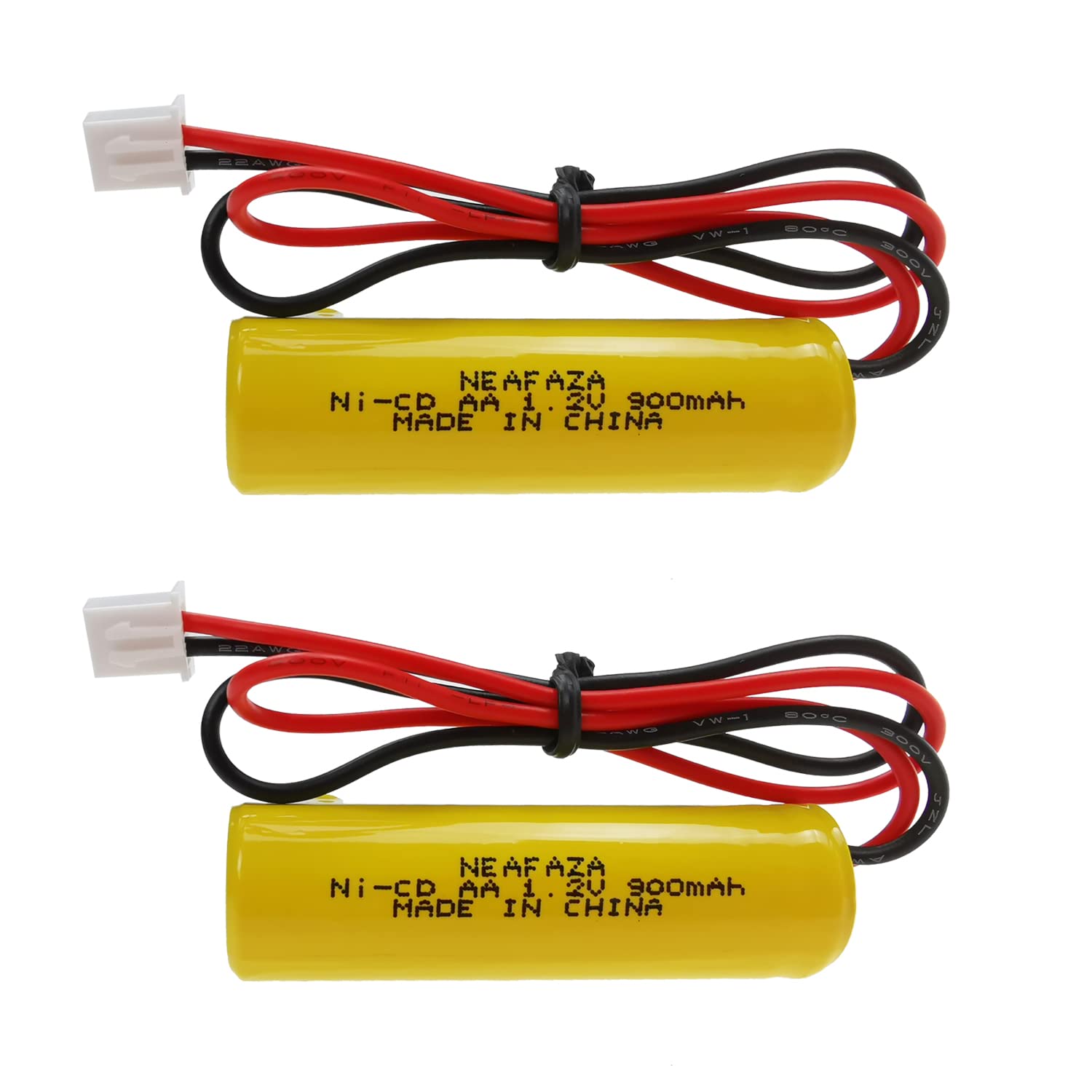 NEAFAZA 1.2v 900mAh Ni-CD AA Exit Sign Emergency Light Battery Replacement Compatible with Unitech AA900mAh OSA268 ELB CS01 Lith