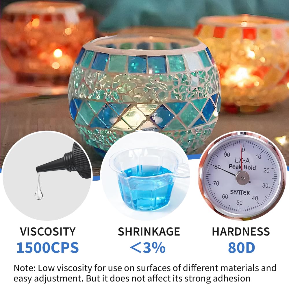 OSBANG UV Resin Kit 30g with UV Flashlight - Transparent Glue for Plastic, Acrylic, Glass Repair