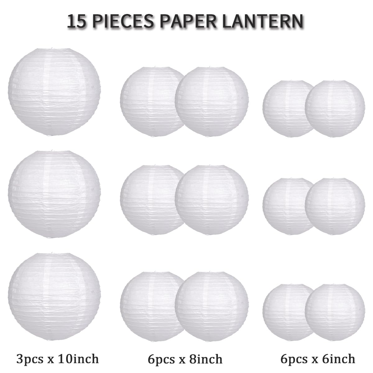 Zilue Paper Lanterns Party Decorations, Round Hanging Paper Lanterns Decorations For Graduation Engagement Wedding Birthday Part