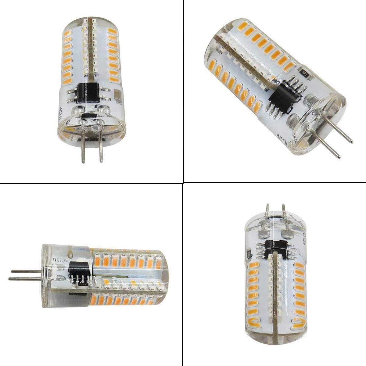 ZHENMING G4 LED Bulb 3W Dimmable Warm White 3000K Pack of 5, Model ZM-5-G3064F-G4-CW, Color