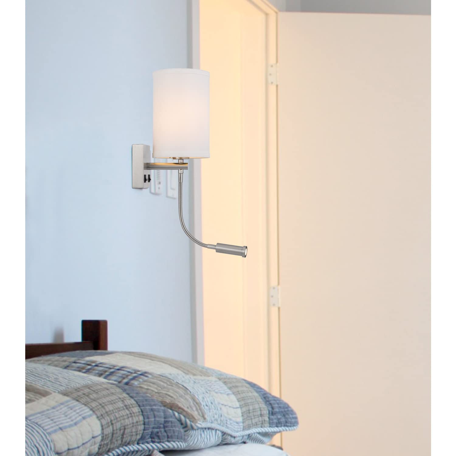 Cal Lakewood - 1 Light Wall Mount With Reading Lamp In Modern Style-23.5 Inches Tall And 6 Inches Wide