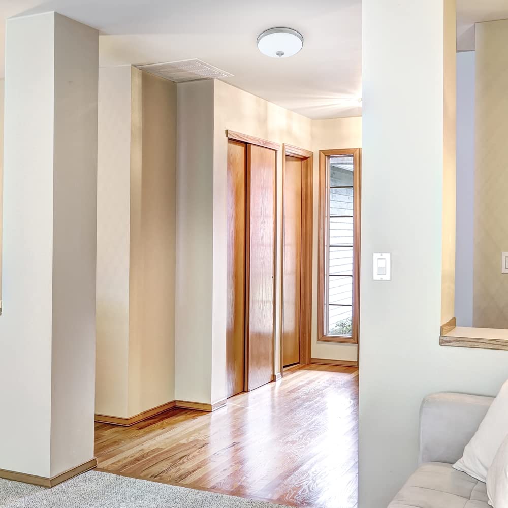 Good Earth Lighting Legacy 15-Inch Led Flush Mount - Satin Nickel, Dimmable, 1500 Lumen, 3000K, 50,000 Hour Rated Lamp Life