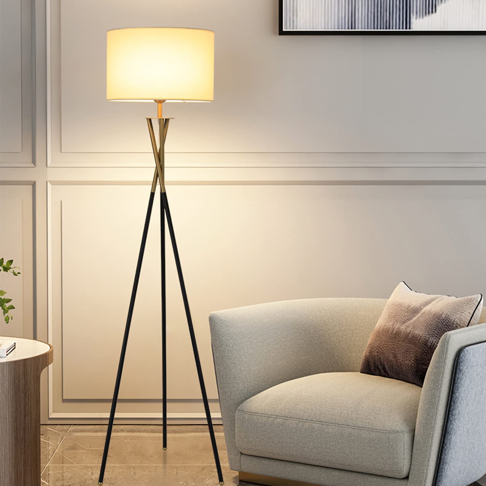 Cloth Lamp Shade Round Lamp Small Drum Lamp Shades Fabric Lampshades Barrel Lamp Shades For Table Lamps Floor Lamps (Khaki)