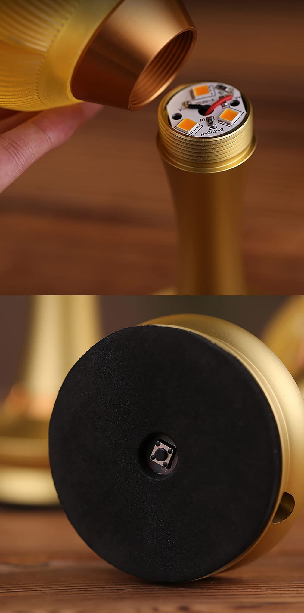 Omeet 1Pair - Led Glazed Lotus Buddhist Lamp, Light Offering Before Buddha, Usb Rechargeable Lotus Light, Temple Decoration & Fa