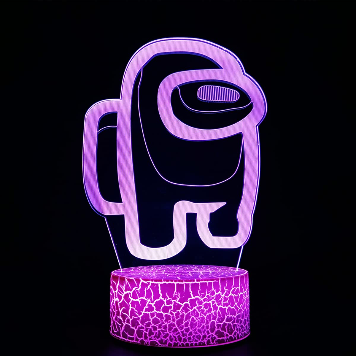 Gftxvrgea 3D Optical Illusion Night Lights Visual Creative Led Desk Lamp Remote Control And Touch Control 7 Color Change Usb Pow