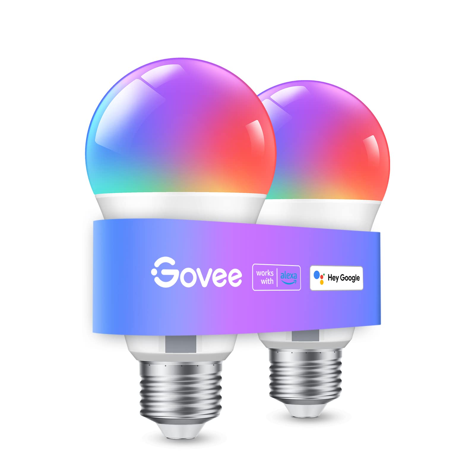 Govee Smart Light Bulbs, Wifi & Bluetooth Color Changing Light Bulbs, Music Sync, 16 Million Diy Colors Rgbww Color Lights Bulb,