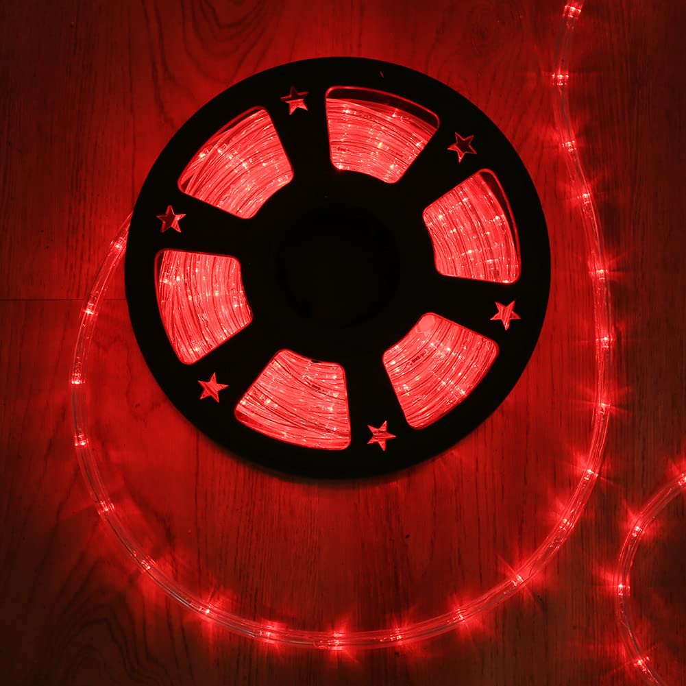 50ft 360 LED Waterproof Rope Lights,110V Connectable Indoor Outdoor Led Rope Lights for Deck, Patio, Pool, Camping, Bedroom Deco