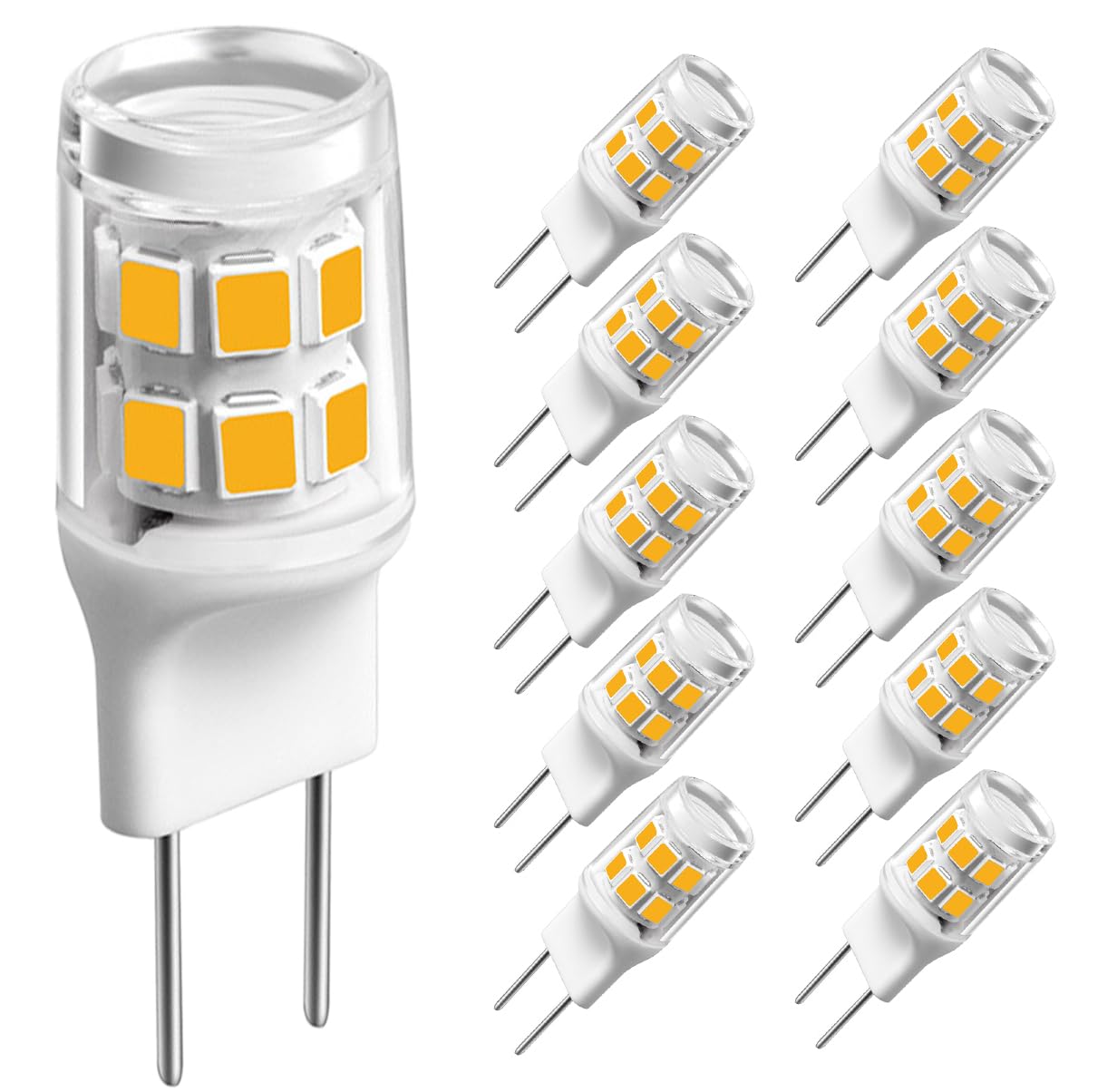 Ssxbf G8 Led Bulb,3W (20W-25W Halogen Equivalent),G8 Gy8.6 Bi-Pin Base, For Under Counter Kitchen Lighting, Under-Cabinet Light,