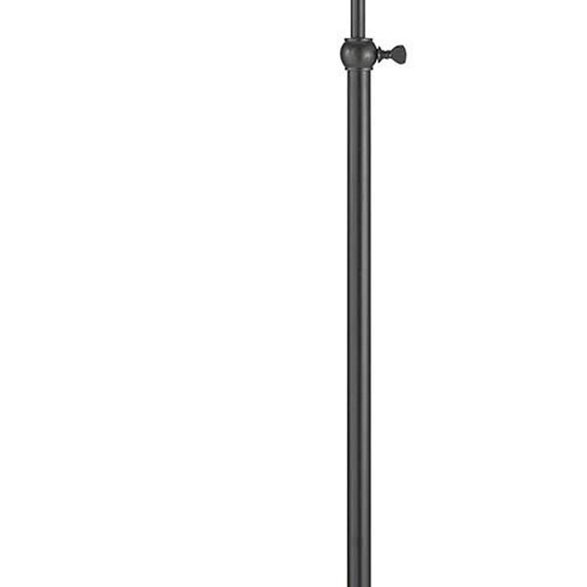 Benjara Metal Round 62" Floor Lamp With Adjustable Pole, Dark Bronze