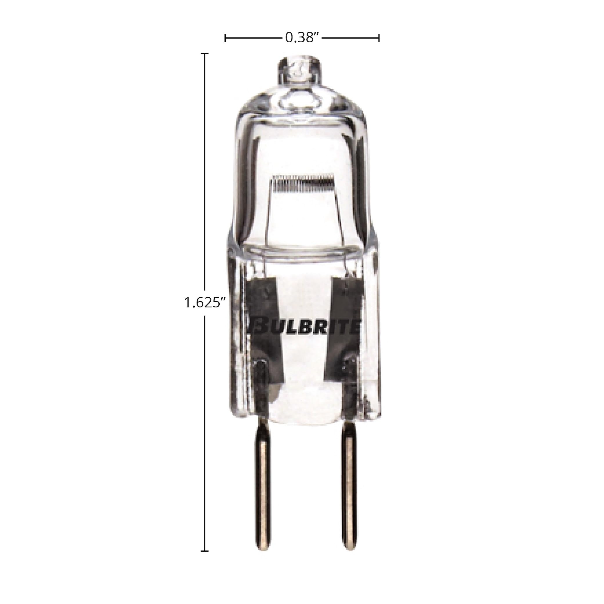 Bulbrite Halogen T3 Jc Type Gy6.35 Bulb, 50W Clear Glass, Low Voltage