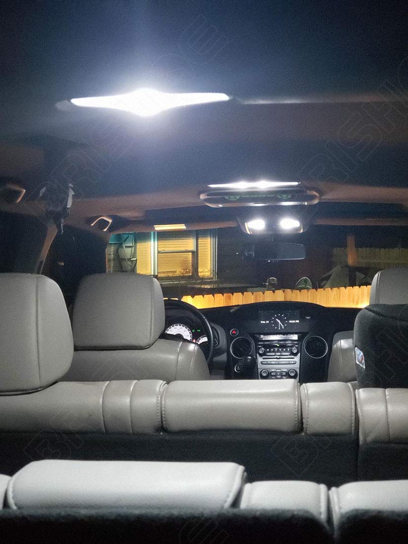 Brishine White Interior Led Lights Kit For Honda Pilot 2016 2017 2018 2019 2020 2021 Super Bright 6000K Led Interior Light Bulbs