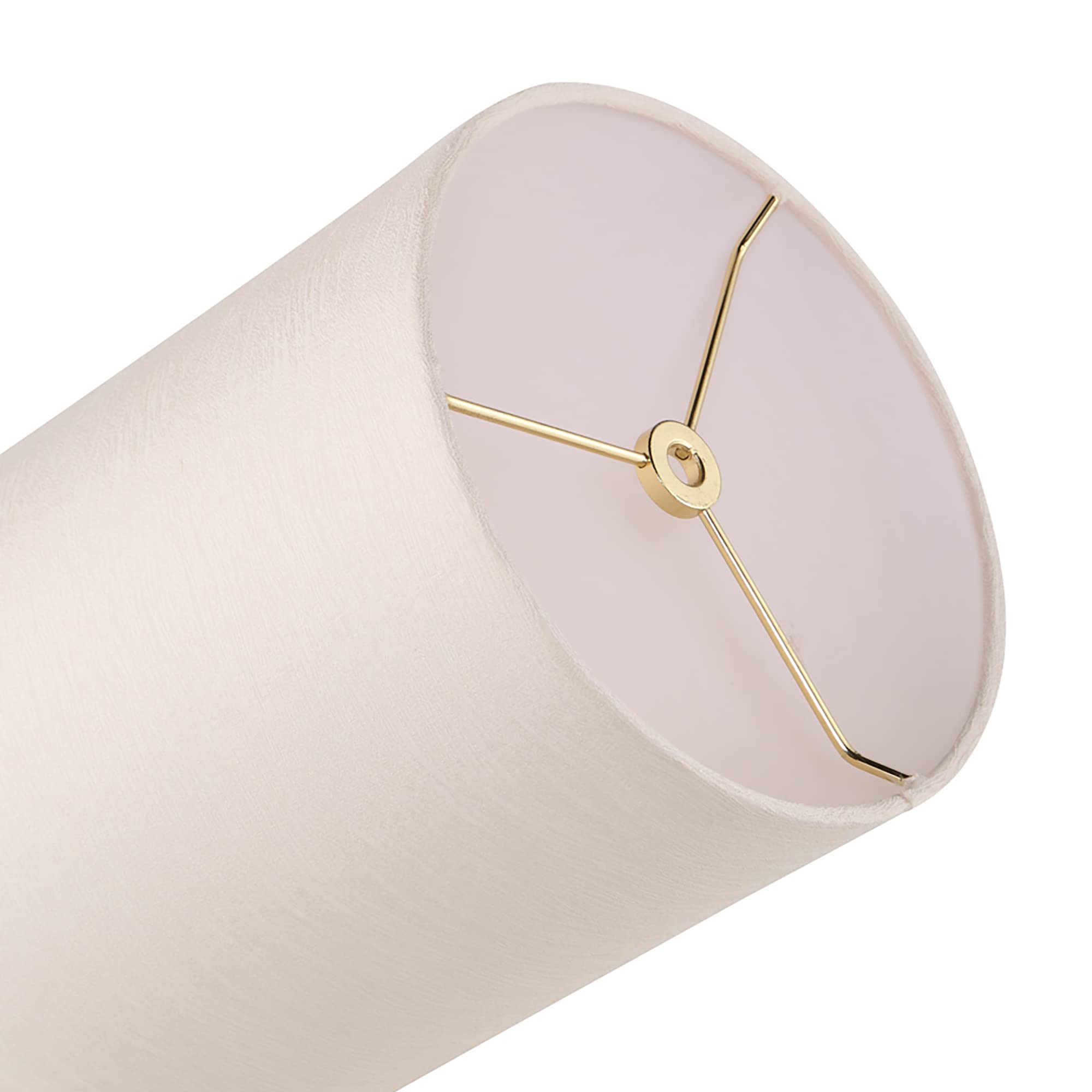 Aspen Creative 31303, Contemporary Design Hardback Drum Beige Spider Shade, 8&quot; Top X 8&quot; Bottom X 11&quot; Height