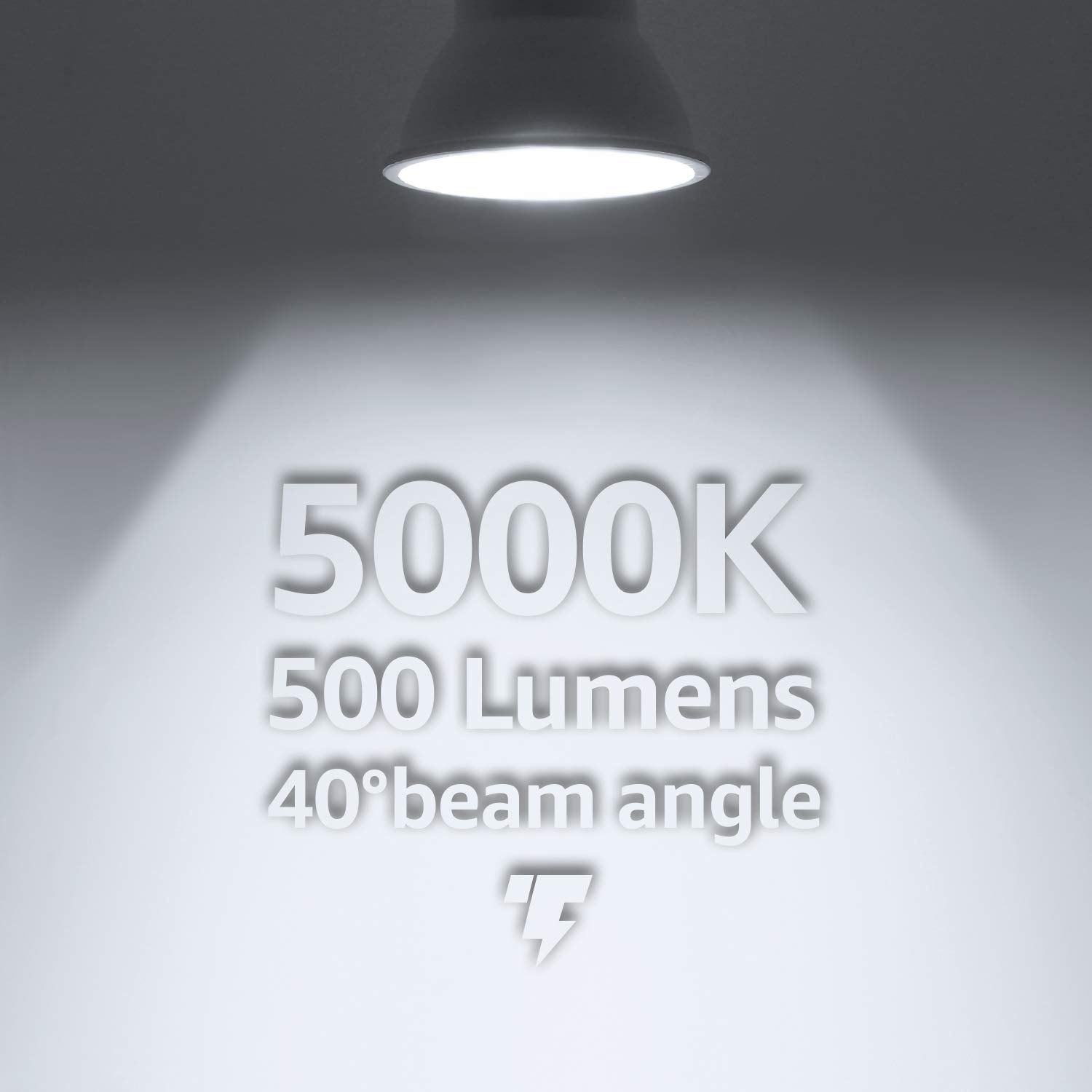 Torchstar Par16 Led Bulb, Ul Listed Dimmable Spot Light, 40 Beam Angle, 500Lm Track Spotlight, 50W Equivalent Track Light Bulbs,