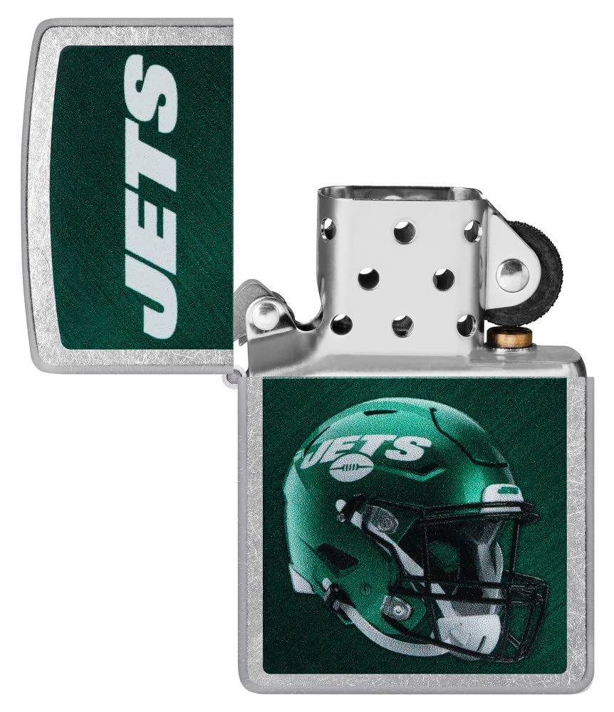 Zippo Nfl New York Jets Helmet Street Chrome Pocket Lighter