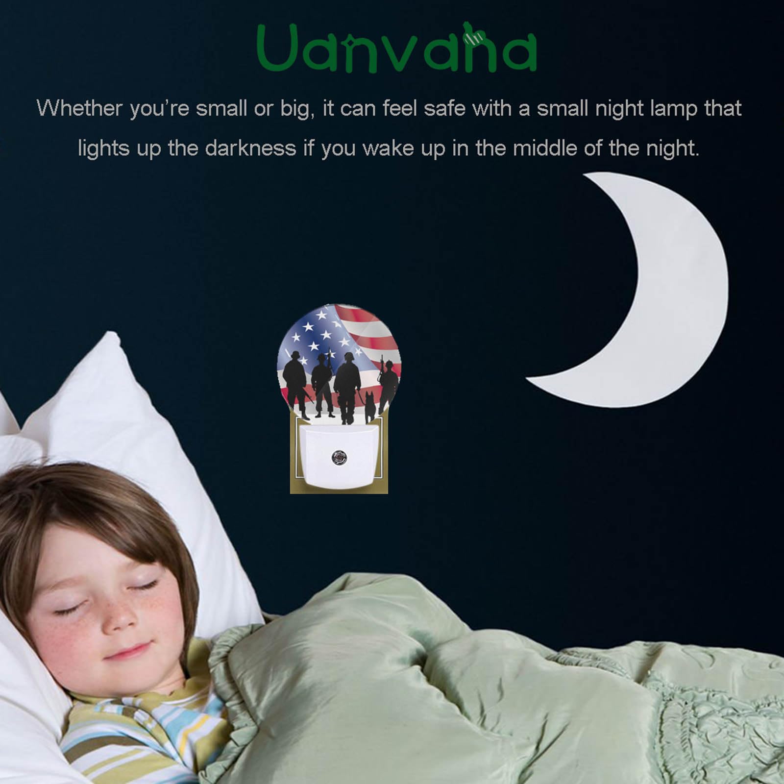 Uanvaha 4Th Of July Patriotic Night Light American Independence Memorial Day Always Remember Night Lights Plug Into Wall With Du