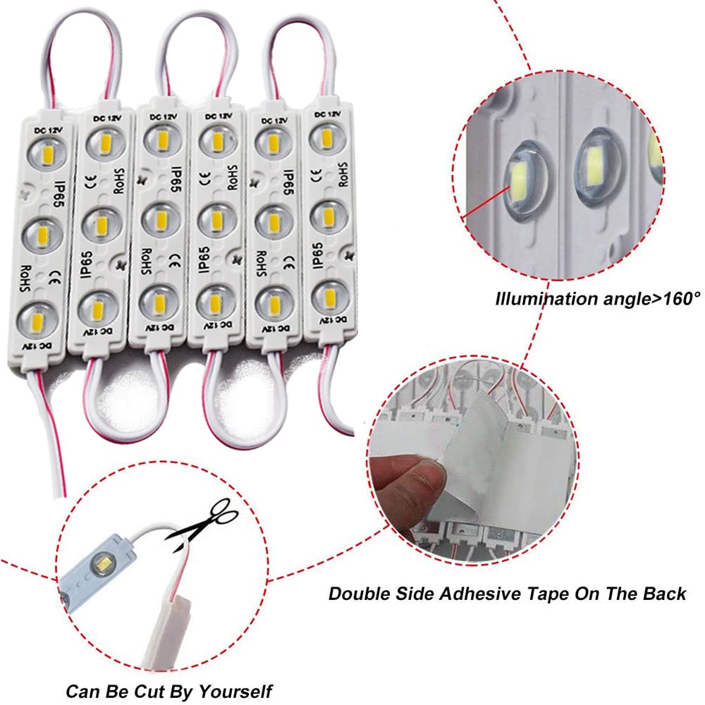 Aooyuanke 3000K Led Module Lights, 20Pcs Warm White Decorative Sign Lighting, 150Lm