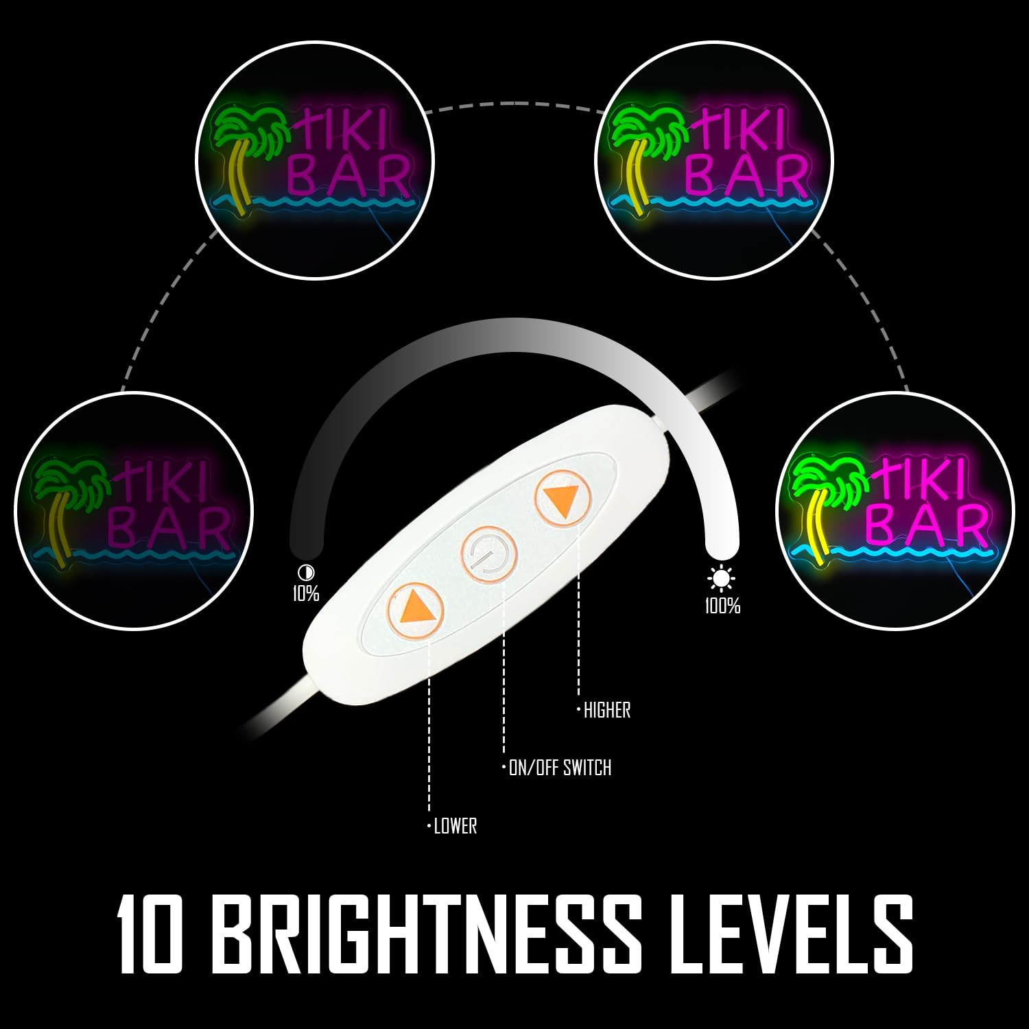 Tiki Bar Neon Sign For Wall Decor Dimmable Led Neon Signs Bar Neon Sign Neon Beer Signs Tiki Bar Light Up Neon Sign For Bedroom Man Cave Bar Pub Club Restaurant Bistro Party