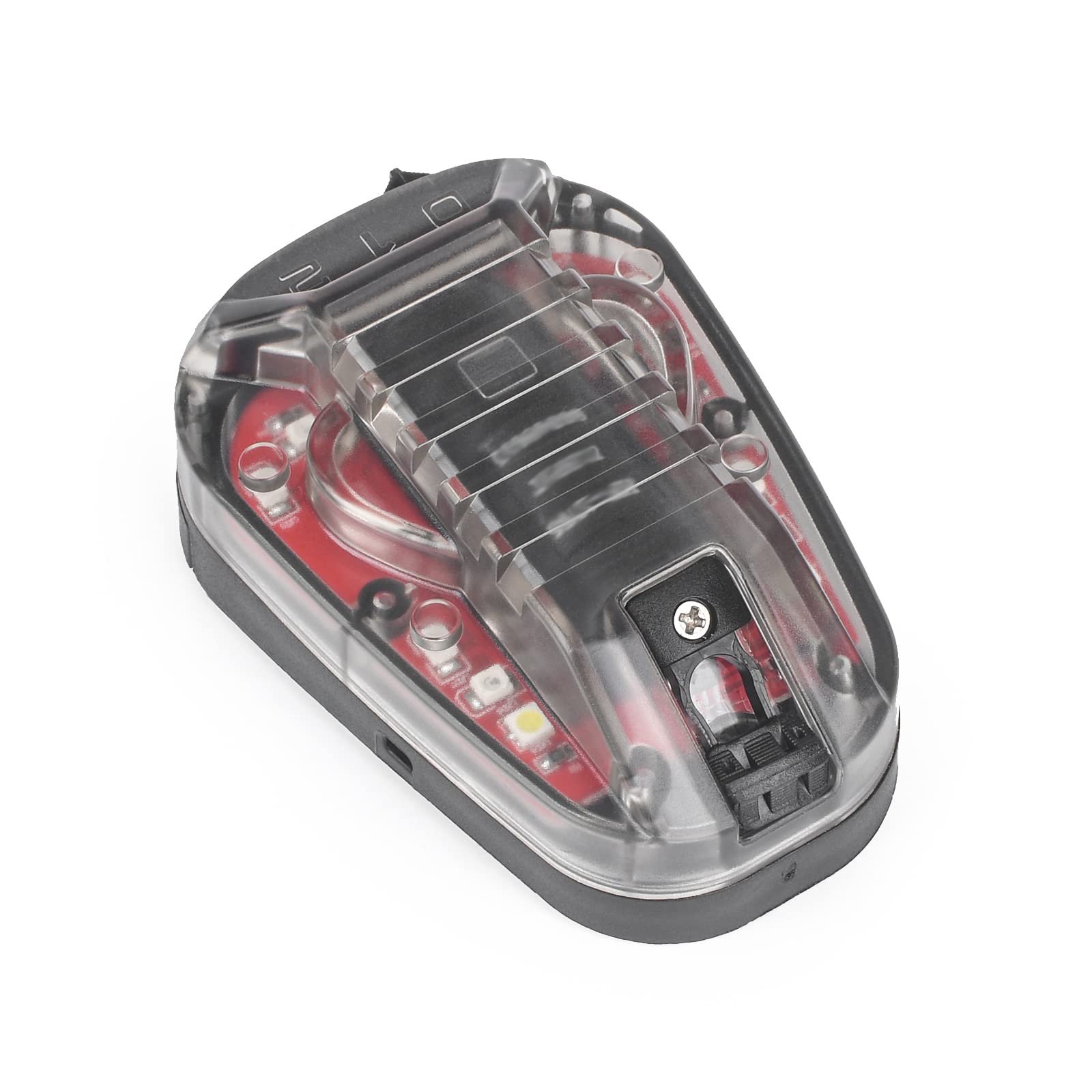 NOBUHIRO Tactical Signal Light - 4 Modes, Waterproof, LED + IR, Military Survival Lamp, Model WD03001-BK-RED
