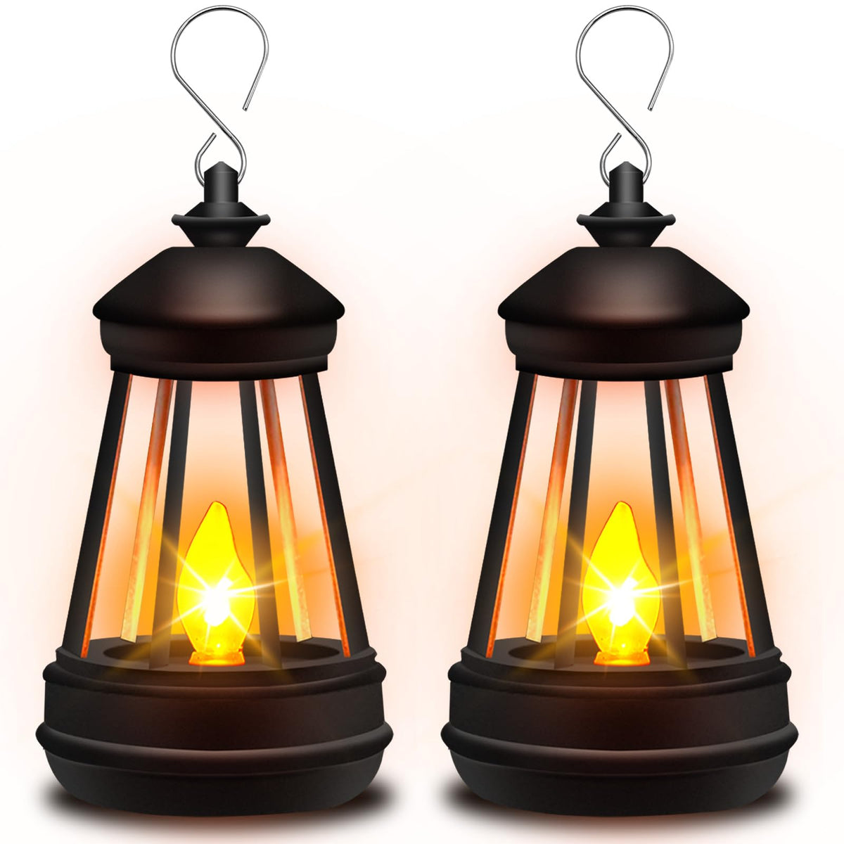 Mini Solar Lantern Lights Replacement for Outdoor Statue, Small Hanging Lantern Replacement, Waterproof Solar Lights Decorative 