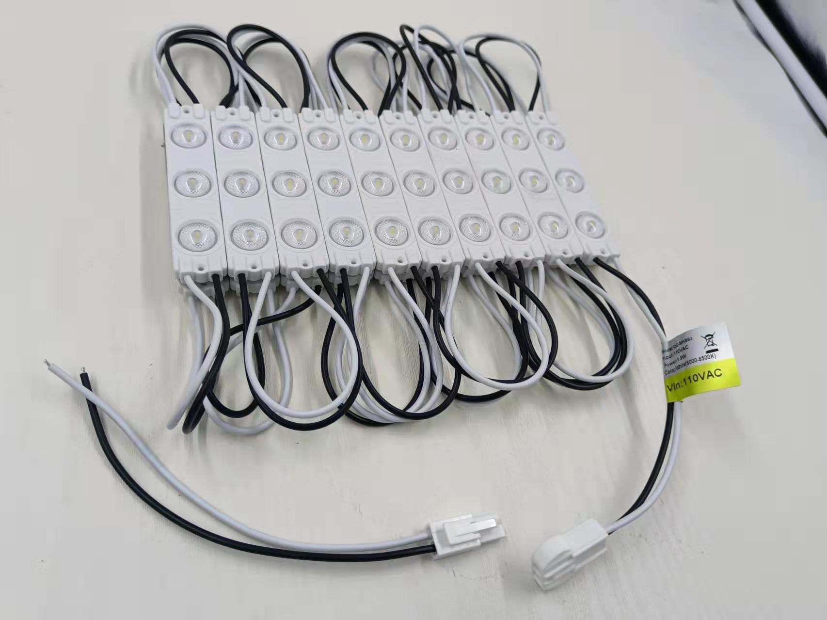 100Pcs 110V Ac Led Module White 1.5W Decorative Light For Letter Sign Advertising Signs With Tape Adhesive Backside