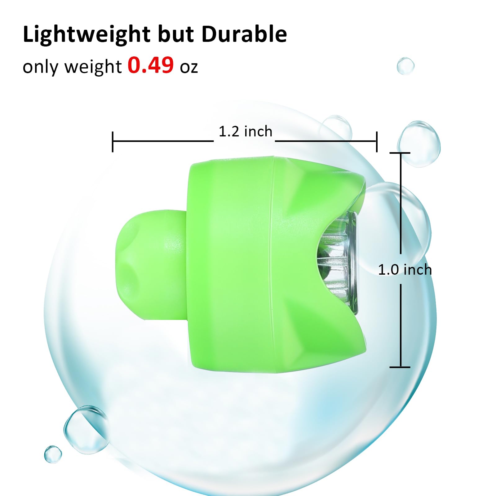 RAHAN Rechargeable Headlights - 2pcs LED Flashlights for Shoe Charm, 3 Light Modes, Green, Plastic, Model: Headlights-Green