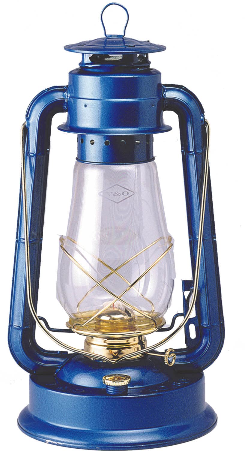 Vovo Oil Lantern Supreme Brass Trim Model 310-80061 Iron Blue