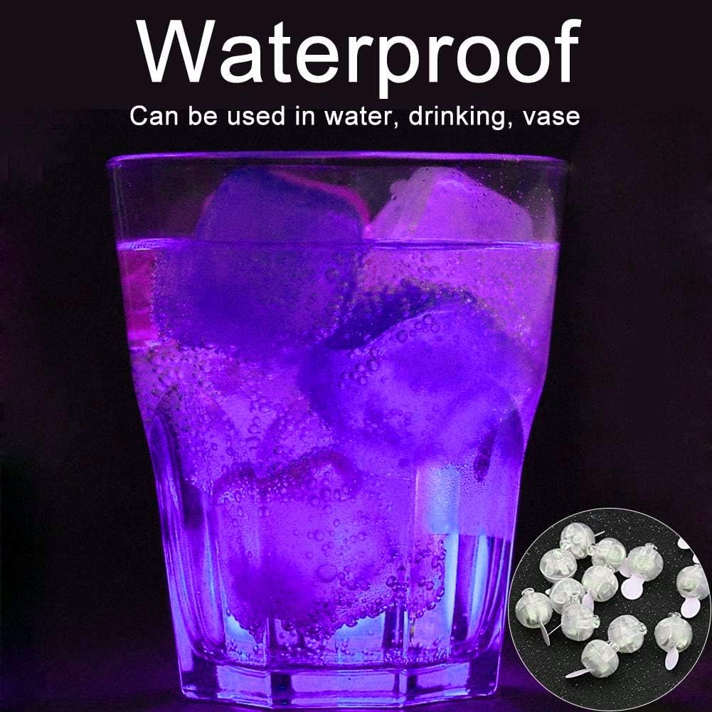 Jjgoo 50Pcs Purple Led Balloon Light Mini Round Balls Lights, Waterproof Tiny Light Long Standby Time Lights For Balloon Paper Lantern Easter Eggs Birthday Party Wedding Halloween Christmas Decoration