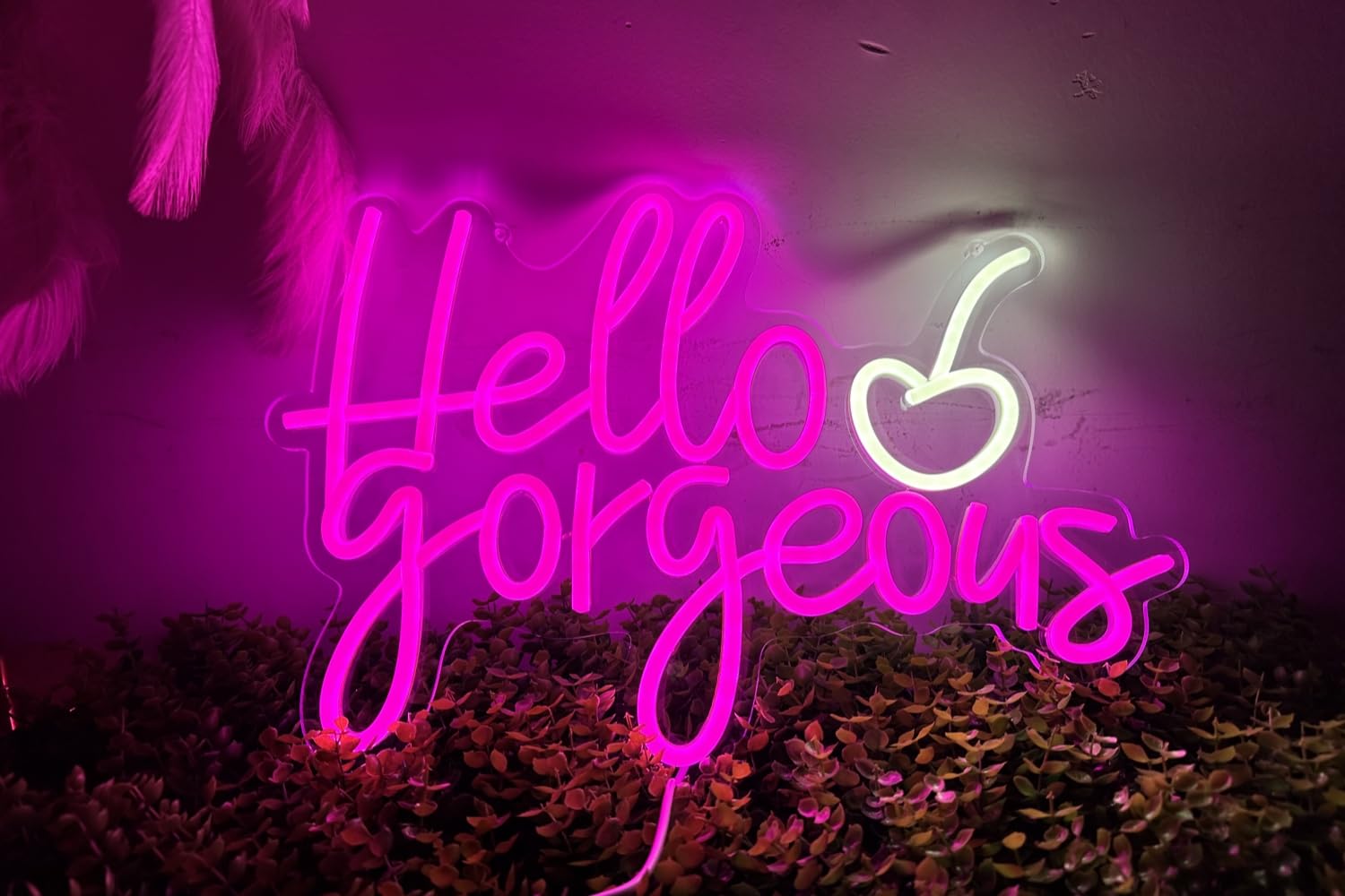 Ulalaza Neon Light Sign LED XOXO Decorative Marquee 15.7in x 11in Acrylic Gorgeous Cherry