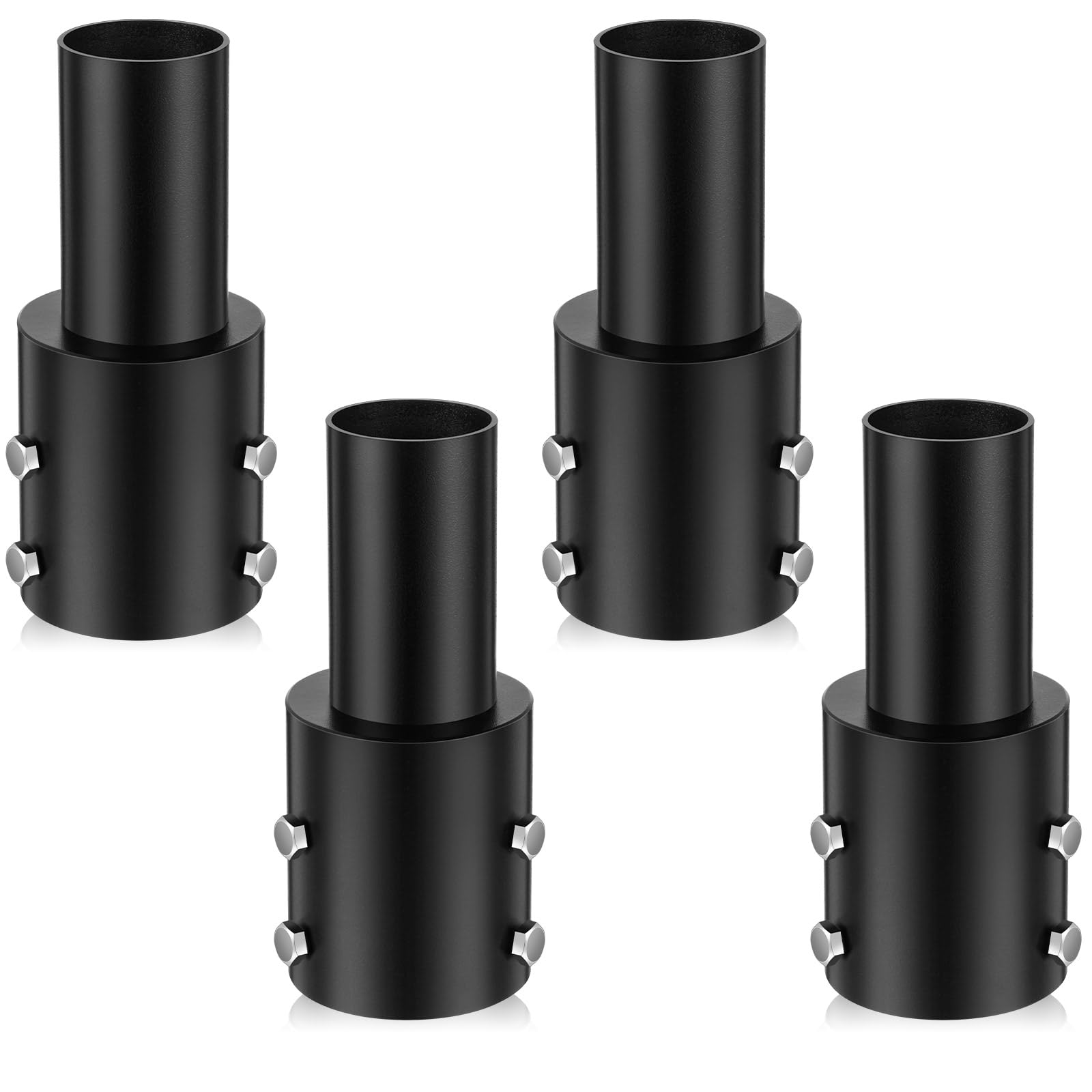 DoubleFill 4 Pcs Slip Fitter Light Pole Tenon Adapter for 3 Inch Round Pole Tenon Adaptor Outdoor 2 3/8 Inch Outdoor Vertical Mo