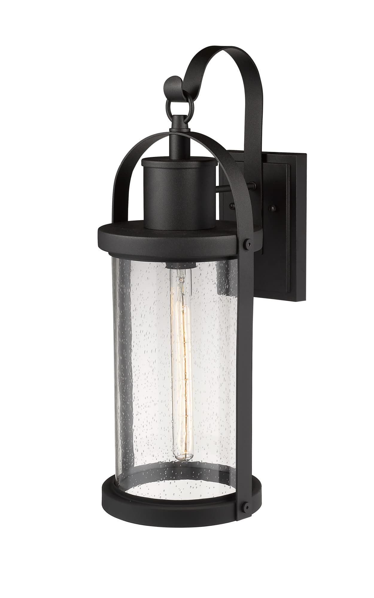 Z-Lite Outdoor Wall Sconce, 1 Light, Aluminum, Black, Model 569B-BK