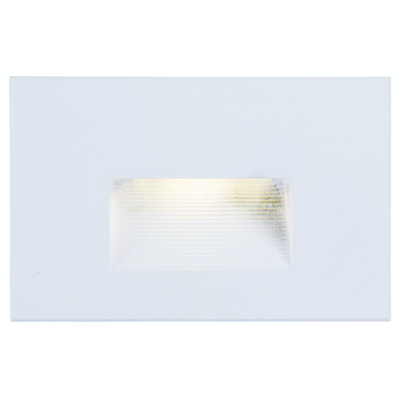 Maxim LED Step Light, 5in Wide x 3in High, White Finish, Aluminum, Model 58000WT