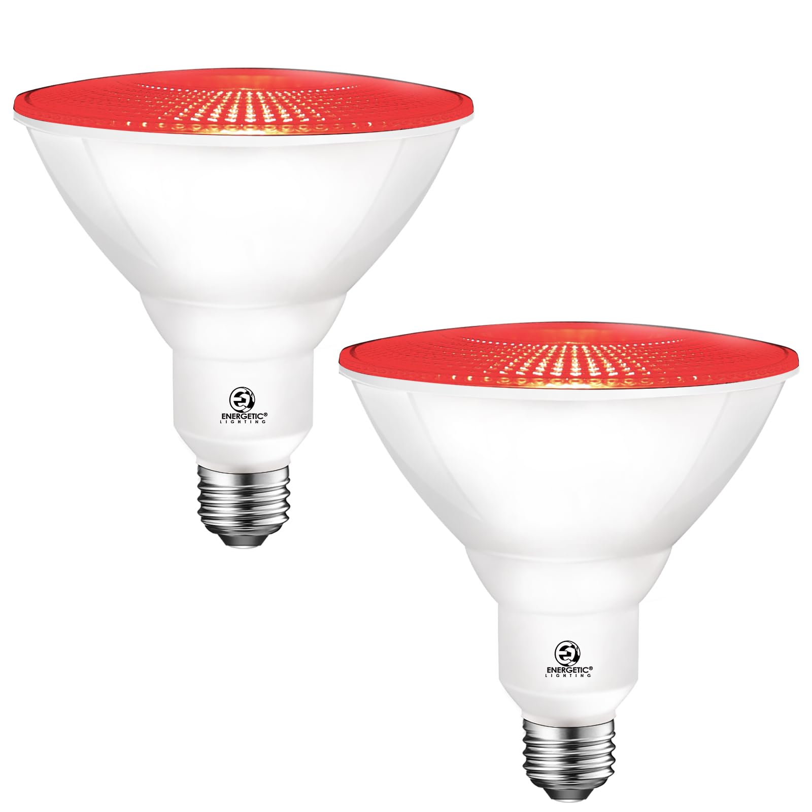 Energetic Red Par38 Led Flood Outdoor Light Bulb, 16W (90Watt Equivalent), Dimmable, E26 Base, For Christmas Halloween Thanksgiv
