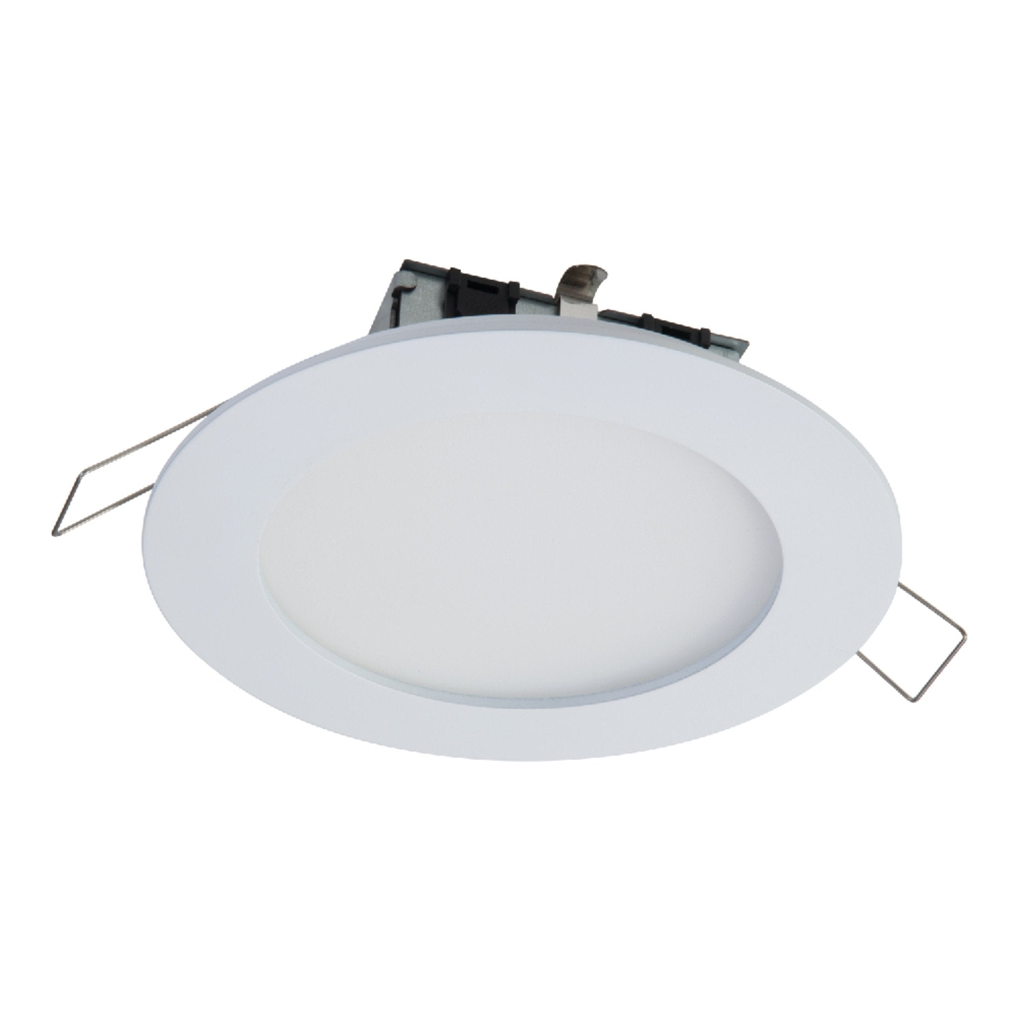 HALO SMD4R6930WHDM SMD-Dm Lens Round Integrated Led Surface Mount Recessed Downlight Trim, 3000K Soft (No Can Needed), 4.85 in, 