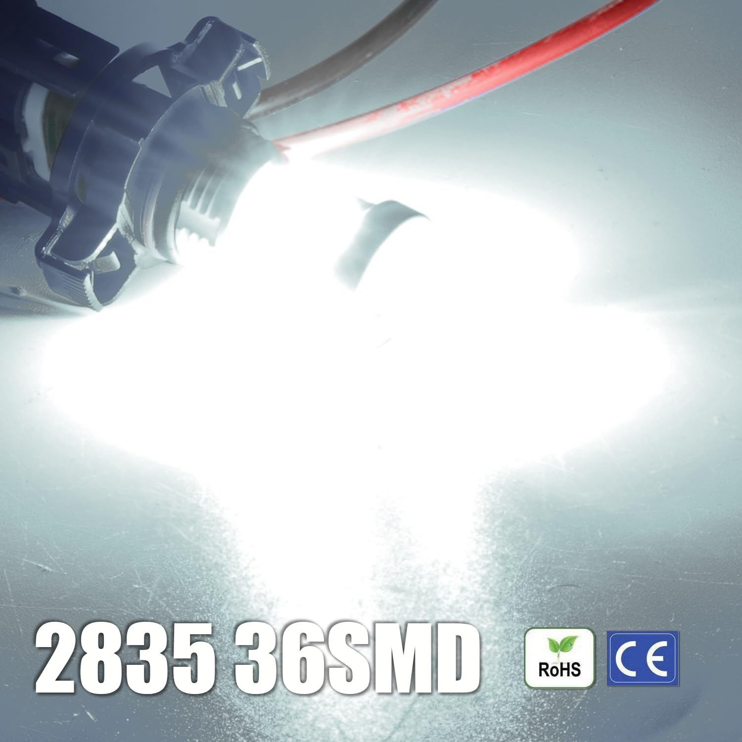 Kisled Super Bright 3000Lm 2504,Psx24W,12276 Led Fog Lights Bulbs Drl High Power 2835 Chips With Projector Lens Replacement For