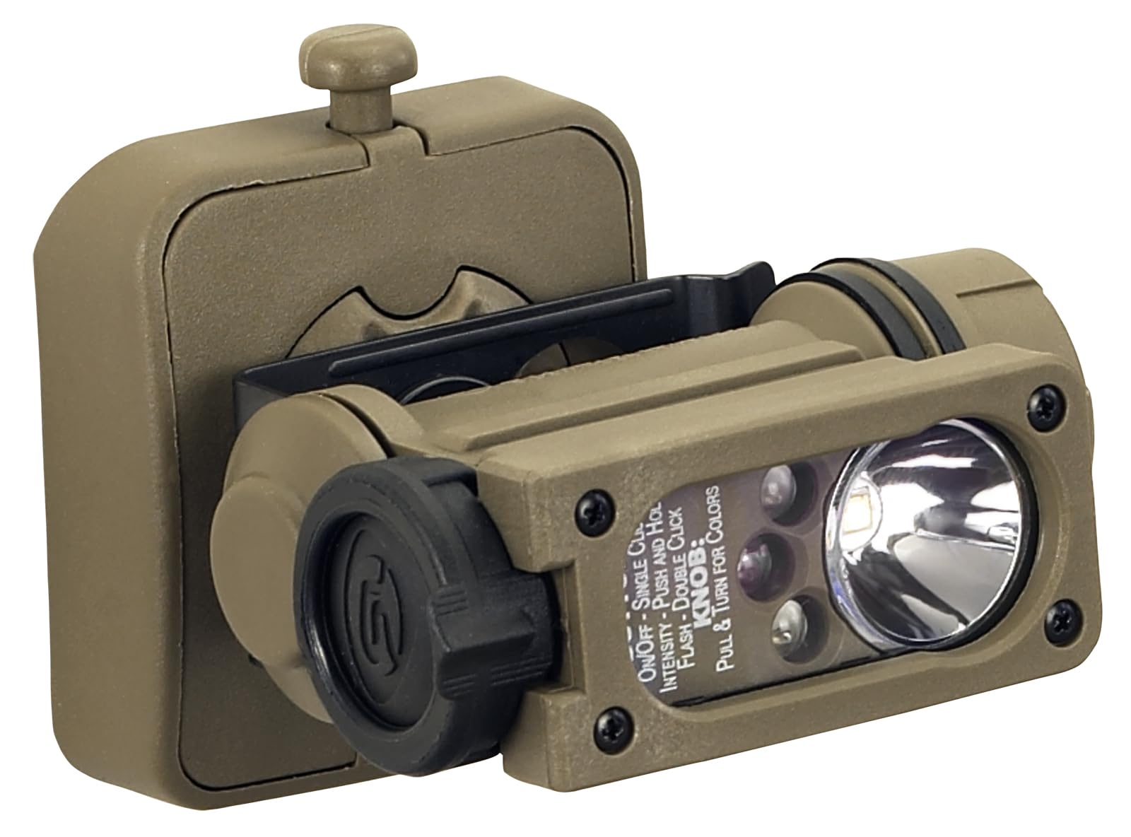 Streamlight 14533 Sidewinder Compact Ii Aviation Model 47-Lumen Flashlight With Nvg Mount, White, Green, Blue And Ir Leds, Coyot