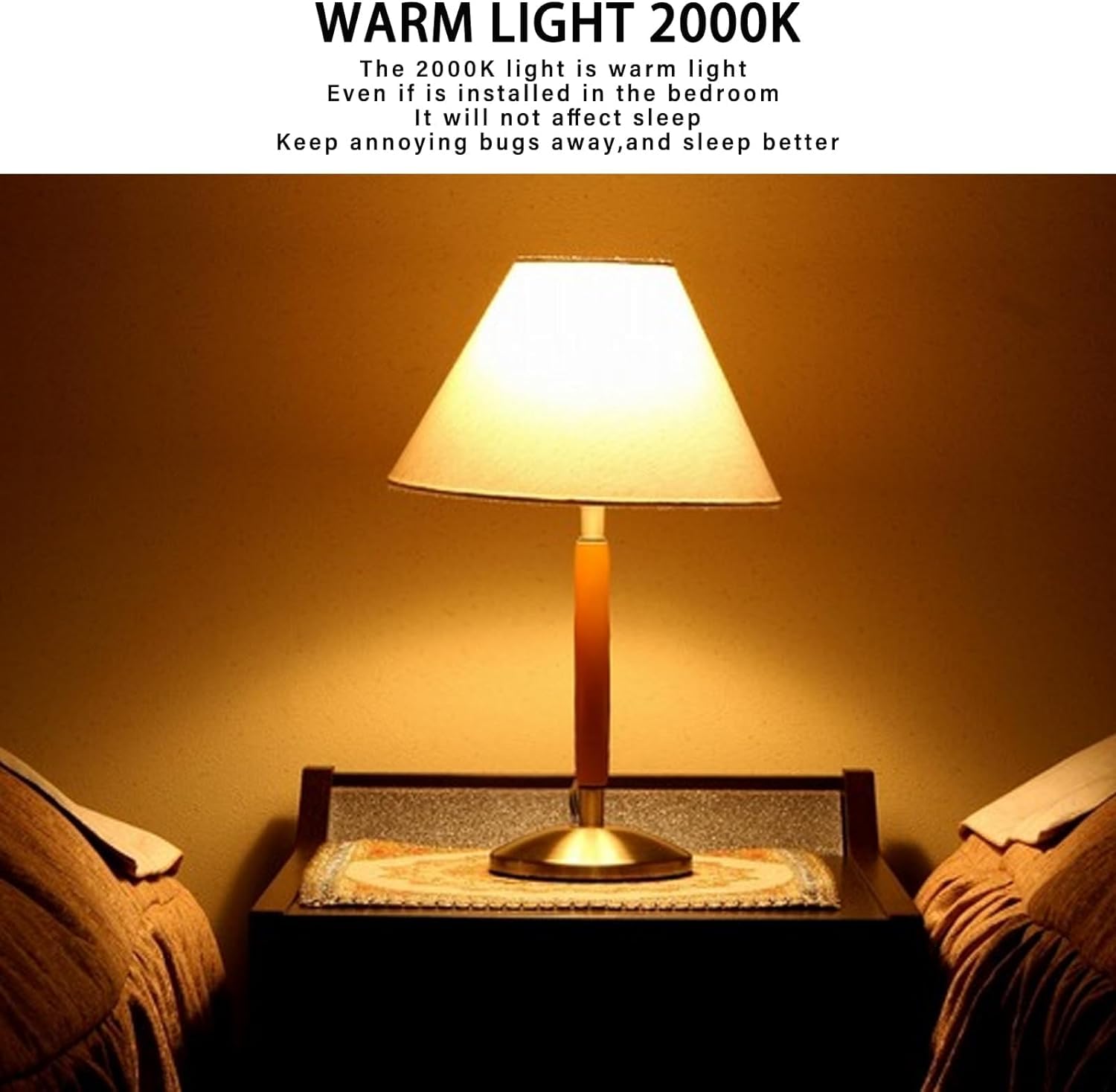 Gonhom Dusk to Dawn Bug Light Bulb, 10W (100W Equivalent), 2 Pack, Amber, E26 Base, Outdoor Decorative Lamps